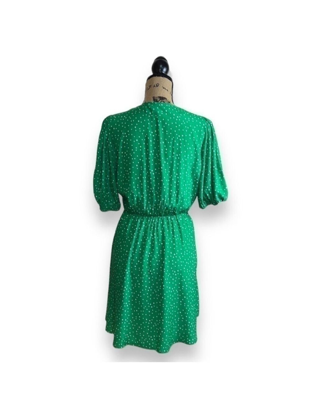 Green Mini Wrap Dress Size Medium St. Patrick’s Day Dress - Picture 6 of 8